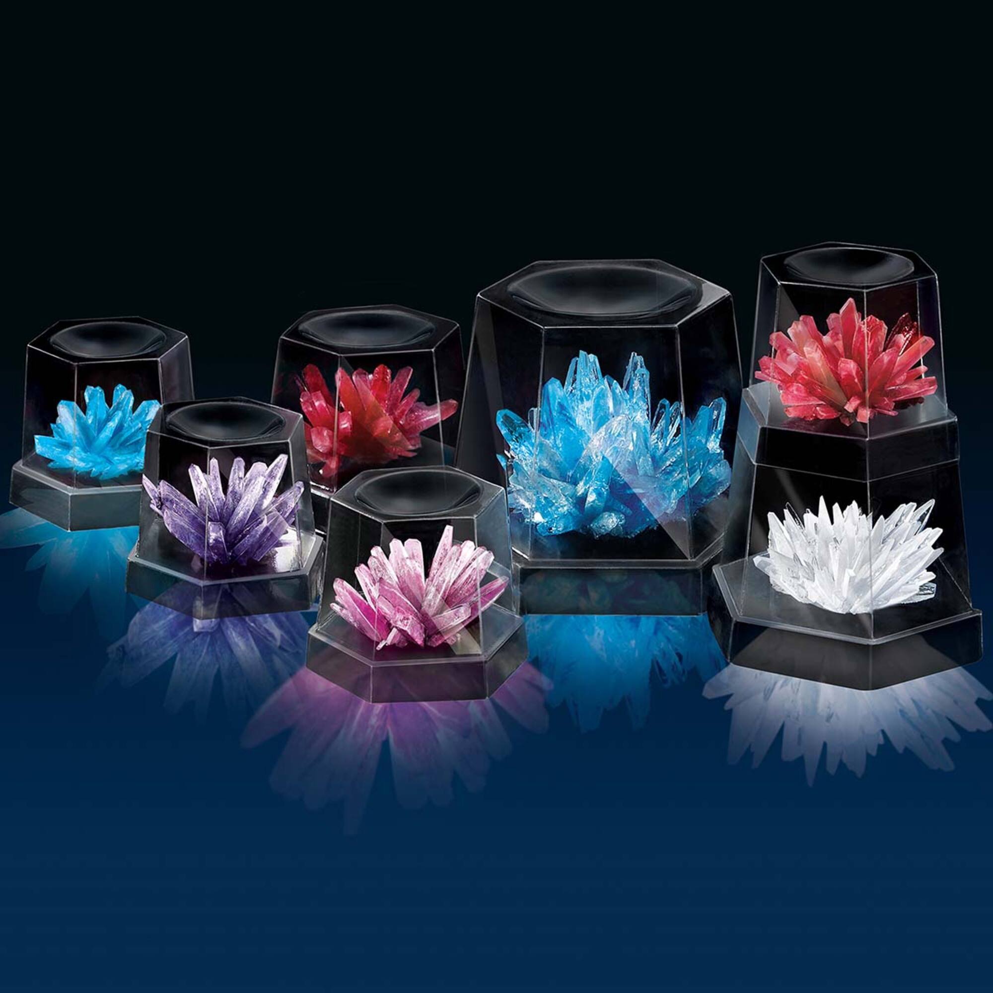 Alt View 2. 4M - Crystal Growing Experimental Kit - Create 7 Colored Crystals, DIY STEM Craft, Mix Compounds and Observe Growth - Multicolor.
