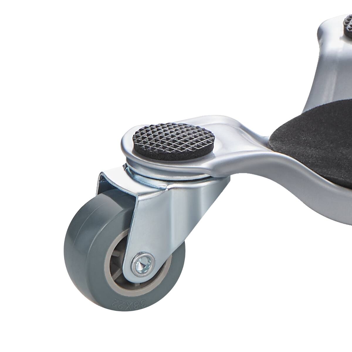 Back. Ropilly - Ropilly 4 Piece Furniture Dolly Set Steel Tri Dolly 440 lb Capacity Furniture Mover with Swivel Wheels - Silver.
