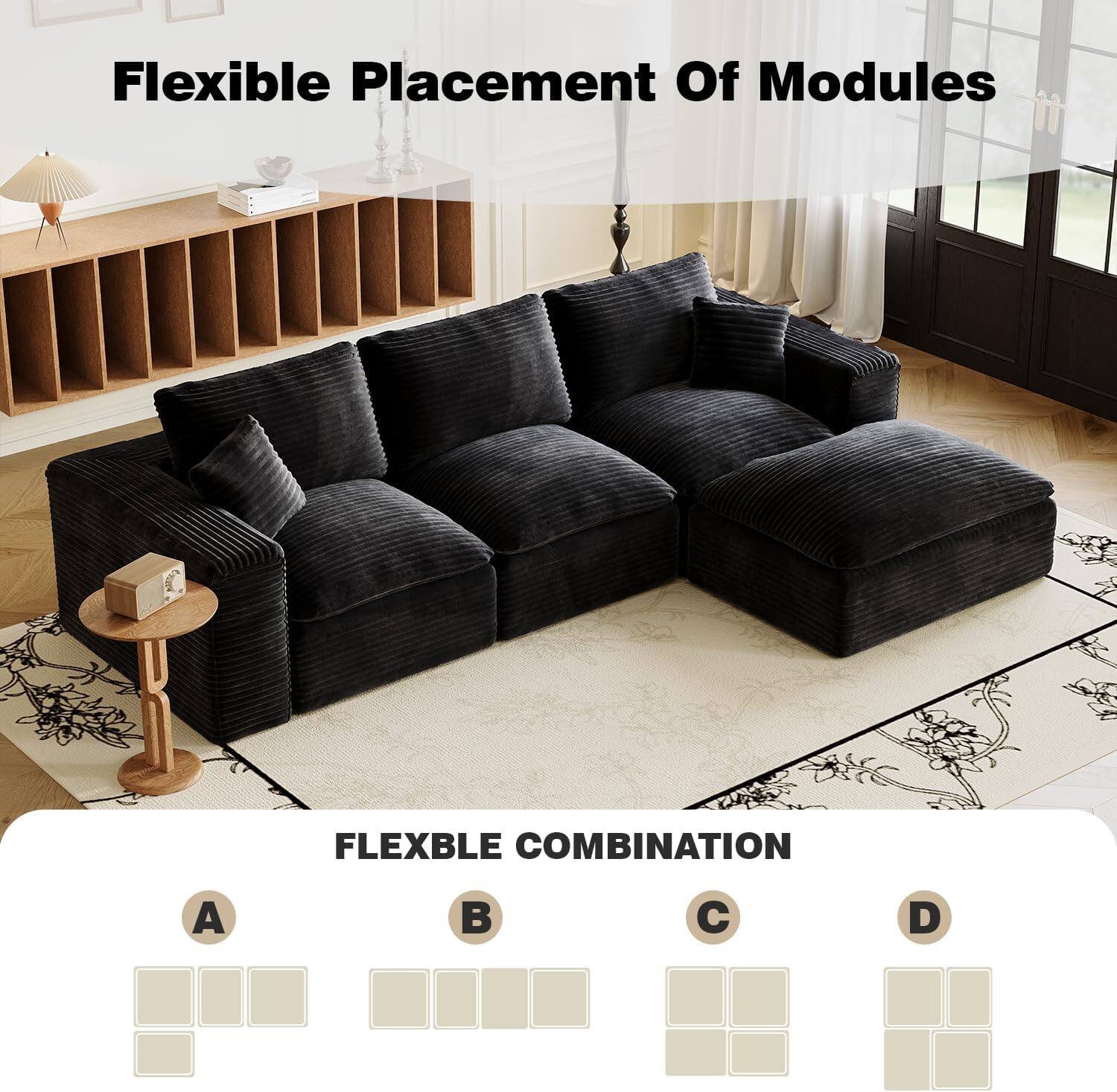 Flexible Placement Of Modules

FLEXIBLE COMBINATION

A

B

C

D