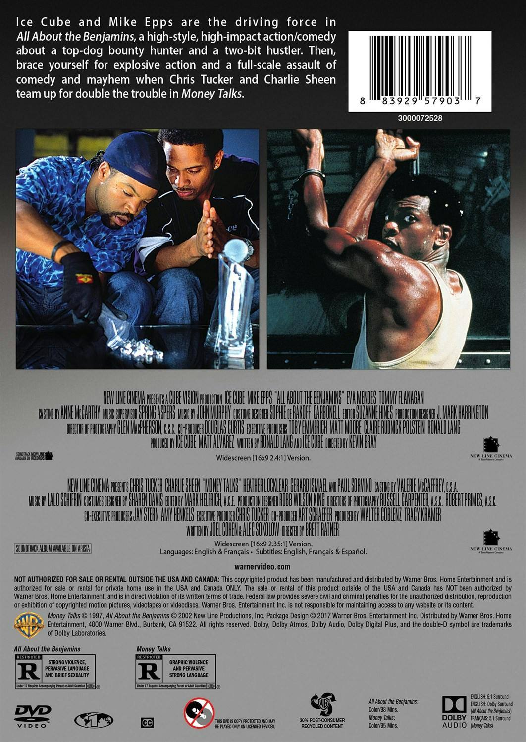 Back. All About the Benjamins/Money Talks (DVD Double Feature) [DVD].