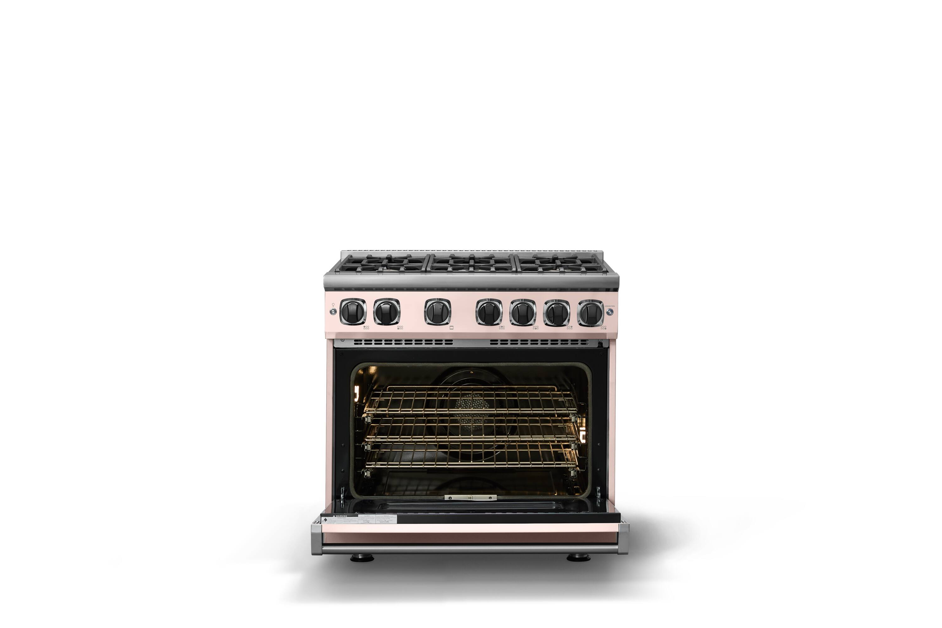 Alt View 2. Viking - Pro 7 Series 5.6 Cu. Ft. Freestanding Sealed 4 Burner Gas Convection Range - Blush - Blush.