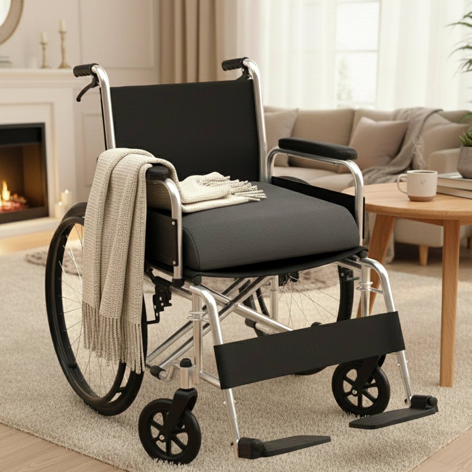 Alt View 6. Cheer Collection - Memory Foam Seat Cushion - Extra Large Non Slip Butt Pad for Chair, Car Seat, Wheel Chair & More - With Removable - Gray.