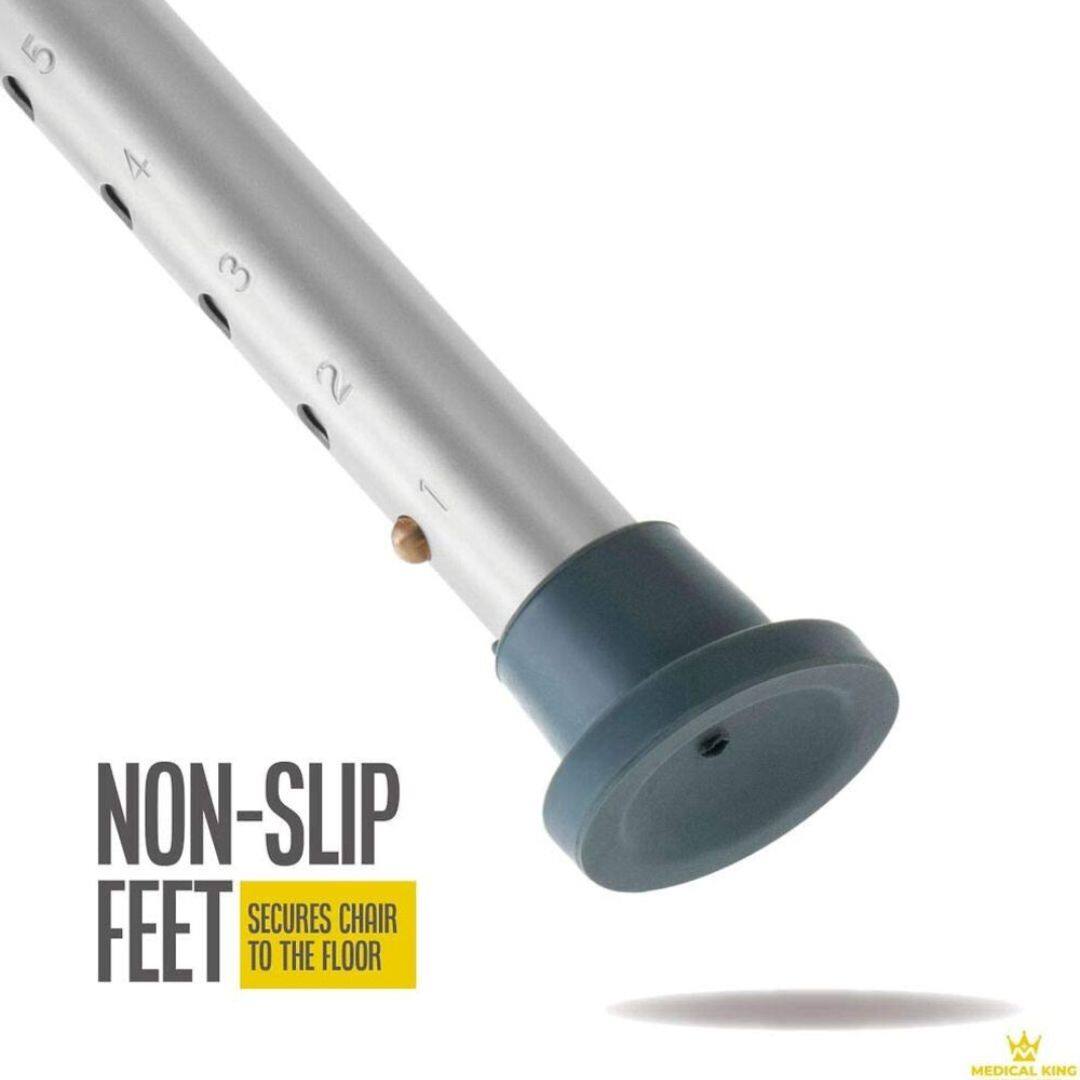 5 4 3 2 1  
NON-SLIP FEET  
SECURES CHAIR TO THE FLOOR  
MEDICAL KING
