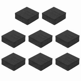 Unique Bargains - Single Sided Speaker Isolation Pads 50x50x20mm Square EVA Acoustic Foam Anti-Vibration Feet for Speaker Subwoofer, 8pcs - Black