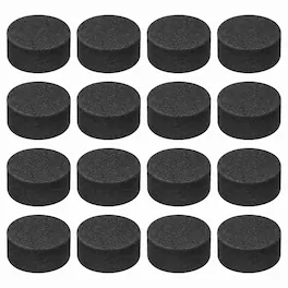 Unique Bargains - 16pcs Single Sided Speaker Isolation Feet Pads, 20x10mm Non Slip Foam Shock Absorption Pad for Amplifier Speaker - Black