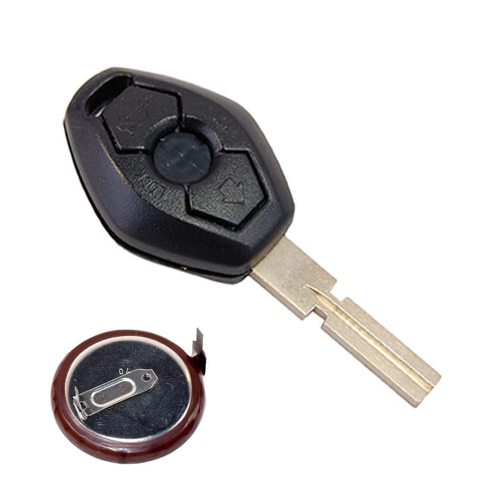 HQRP - Remote fob shell with uncut blade and 3 V battery - compatible with BMW 323i, X3 E83, X5 E53 - Black price history on PriceWatchPro