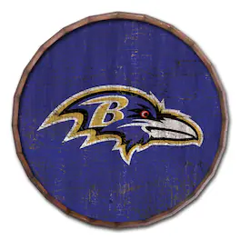 Fan Creations - Baltimore Ravens 24" Cracked Color Barrel Top Sign - Multicolor
