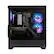 Left. iBUYPOWER - Element SE Gaming Desktop PC - AMD Ryzen 7 5700, NVIDIA GeForce RTX 5050 8GB, 16GB DDR4 Non-RGB,1TB NVMe SSD - Black.