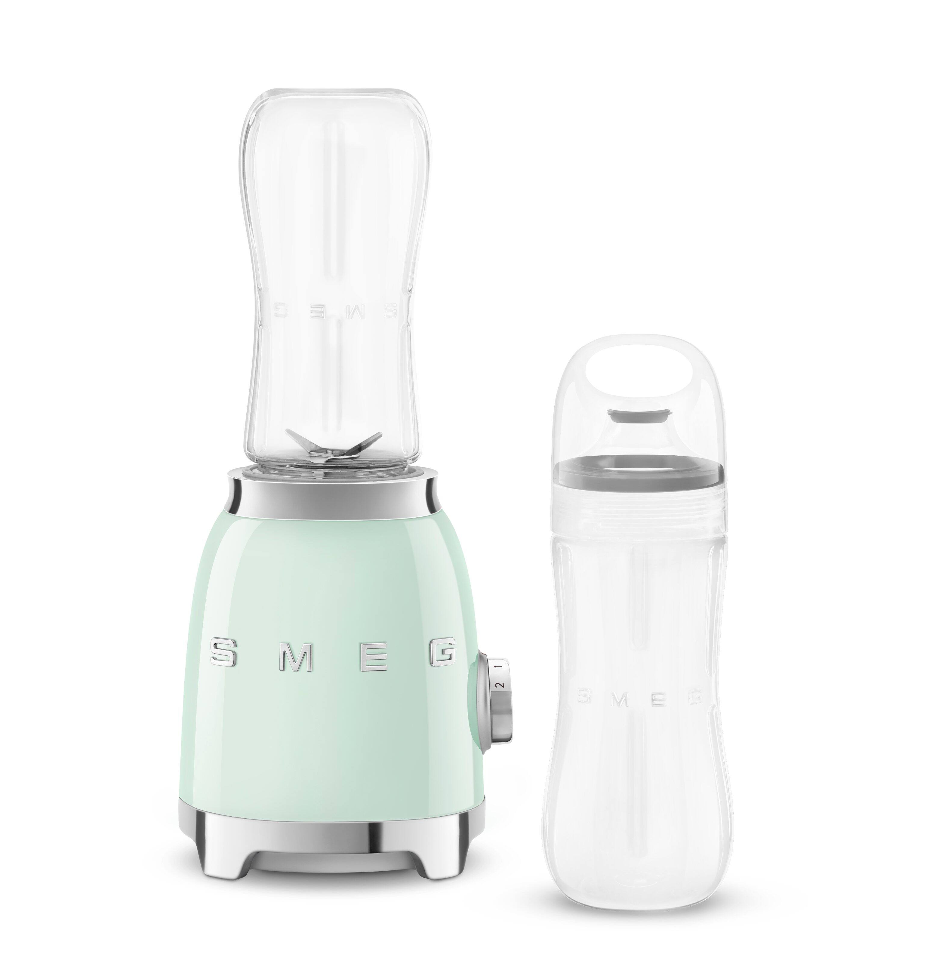 Left. SMEG - SMEG PBF01 Personal 2-Speed Single-Serve Blender, 20 oz - Pastel Green.