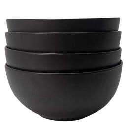 Zulay Kitchen - Contour Bowl - Set of 4 - Black