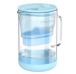 Waterdrop - PT-09B-A 10-Cup Large Glass Alkaline Water Filter Pitcher, Reduces PFOA/PFOS, Chlorine, Cadmium, Copper & Mercury - Blue
