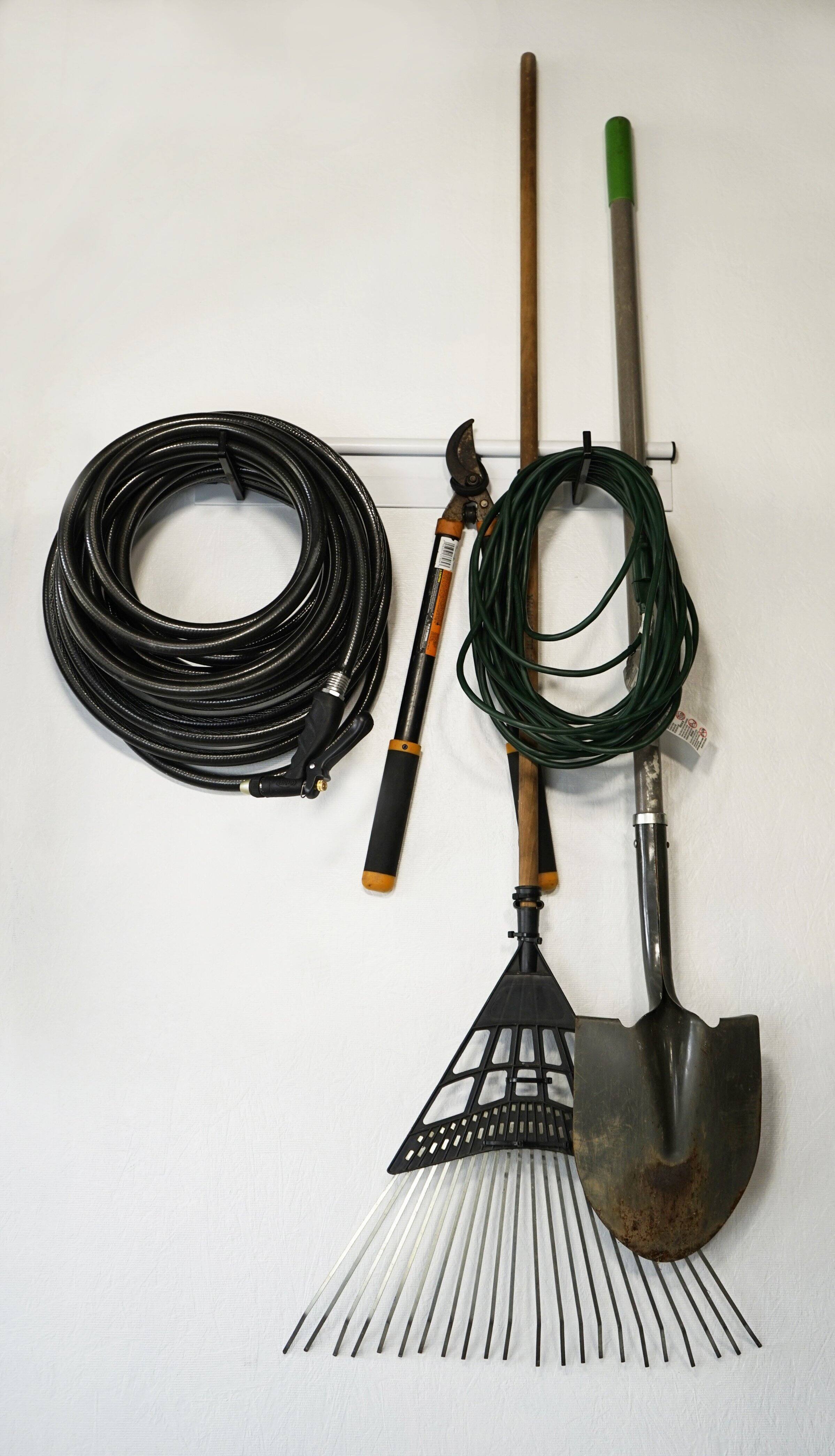 Back. Hang It Simple - Hang It Simple Wall Mounted Universal Storage Hanger - Adjustable, Durable, Versatile 18” WH - Black.