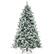 Alt View 19. Costway - 6 FT Pre-Lit Flocked Christmas Tree Hinged Xmas Decoration with 250 LED Lights - Green/White.