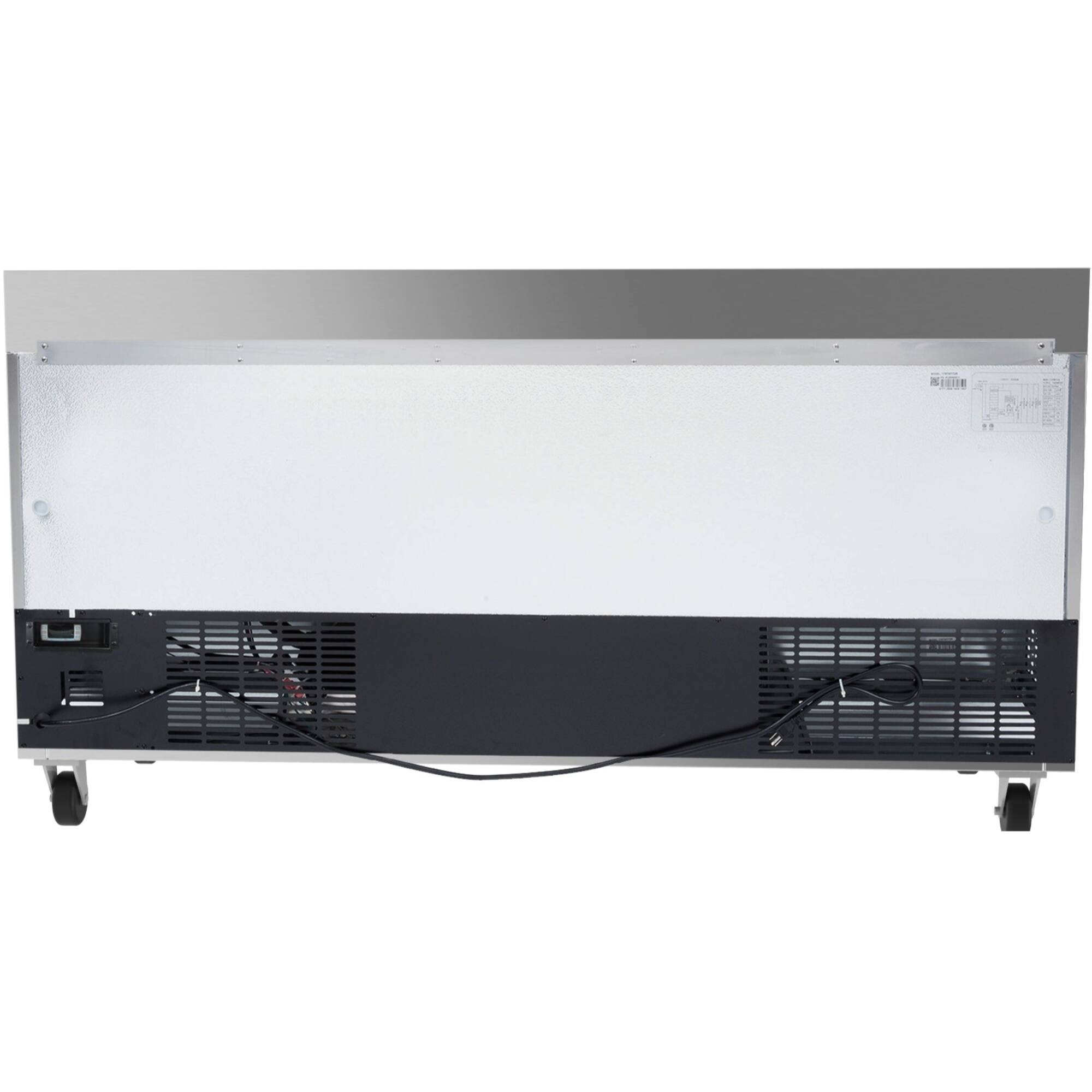 Alt View 4. Koolmore - 72 in. Three-Door Worktop Refrigerator With 3.5 in. Backsplash - 16.9 Cu Ft. RWT-3D-16C - Stainless-Steel.