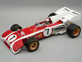 Ferrari 312 B2 #7 Mario Andretti F1 "South African GP" (1972) "Mythos Series" w/ Figure & Case 1/18 Model by Tecnomodel