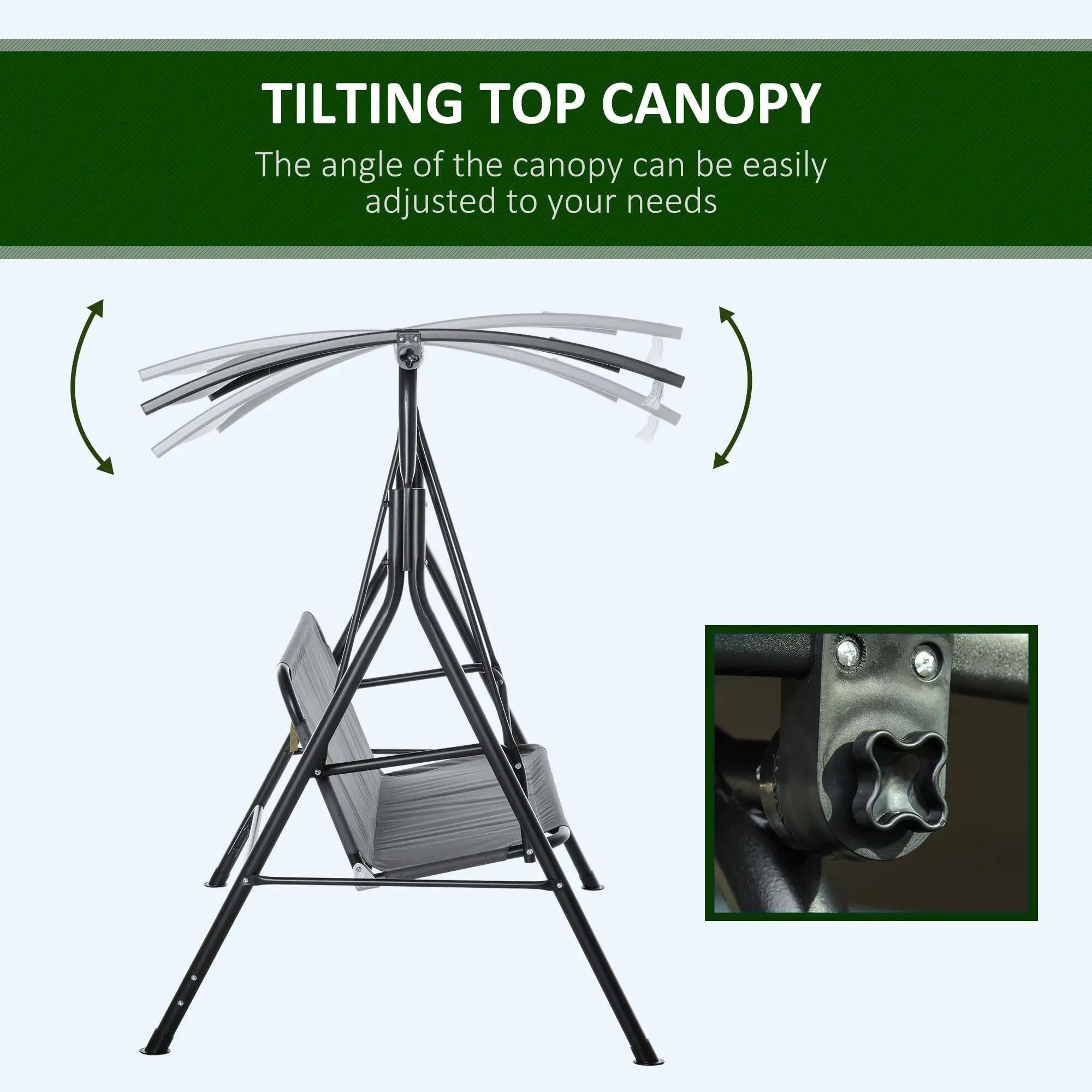 TILTING TOP CANOPY

The angle of the canopy can be easily adjusted to your needs.