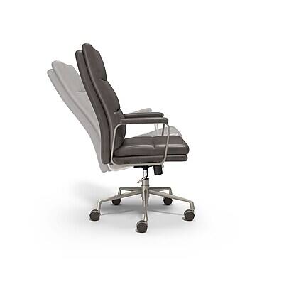 Alt View 2. Staples - Staples® Shelton Ergonomic Leather Swivel Manager Chair, Gray (HG-70081) - Gray.