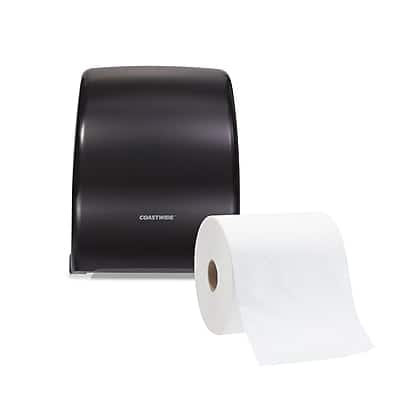 Coastwide Professional - Manual Auto-Cut Hardwound Paper Towel Dispenser - Black