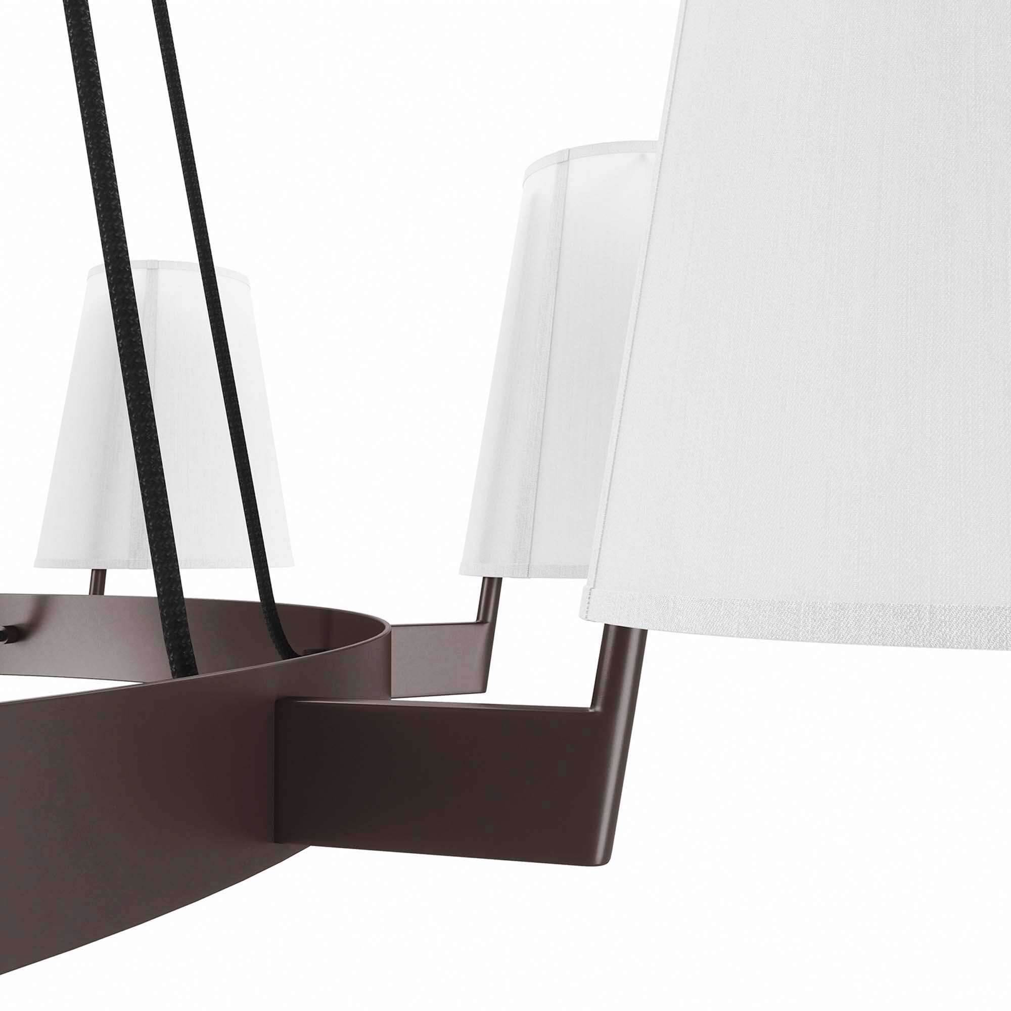 Alt View 4. Modway - Surround 8-Light Chandelier by Modway - White Bronze.