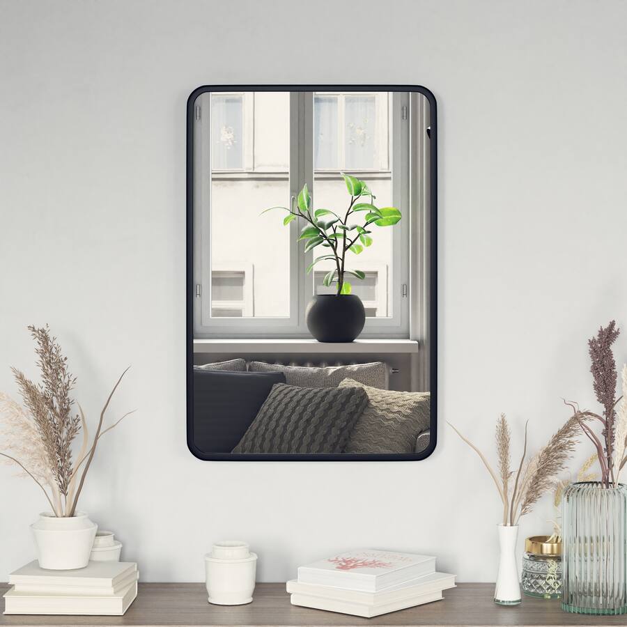 Emma + Oliver Afsin Wall Mirror with Silver Backed Glass for Clarity ...