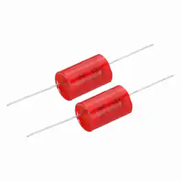Unique Bargains - 2pcs 1.8uf Frequency Divider Capacitor, 250V Axial Audio Speaker Crossover MKP Film Capacitor - Red