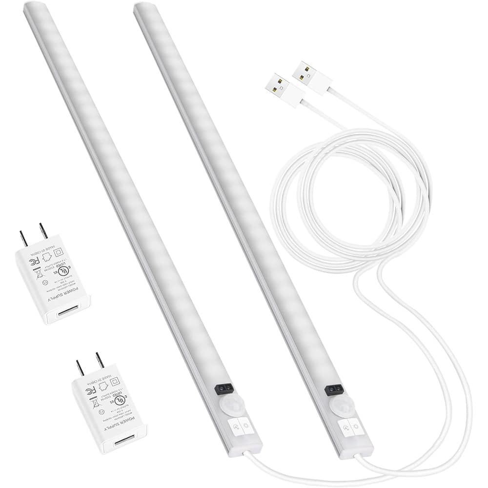 ACJPR - 15.7" Touchless Under Cabinet Lights 2-Pack – USB Plug-In, Dimmable LED