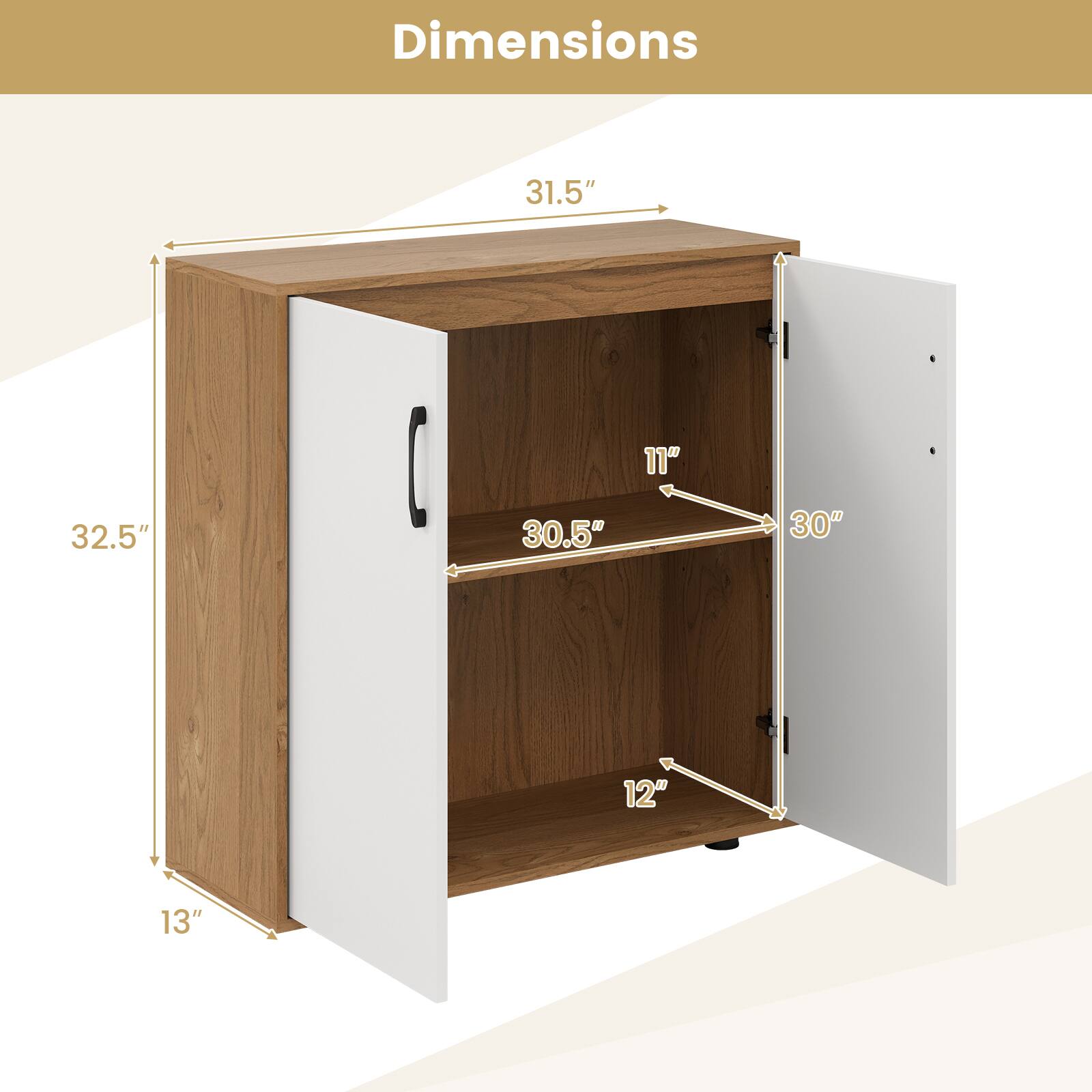 Dimensions: 31.5" x 32.5" x 30.5" x 11" x 30" x 12" x 13"
