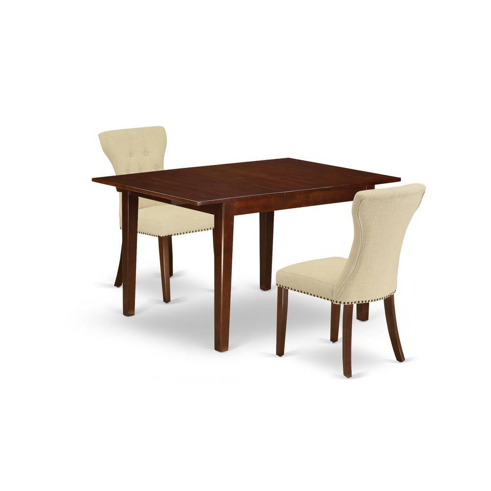 Back. East West Furniture - Dining Room Set Mahogany - Brown.