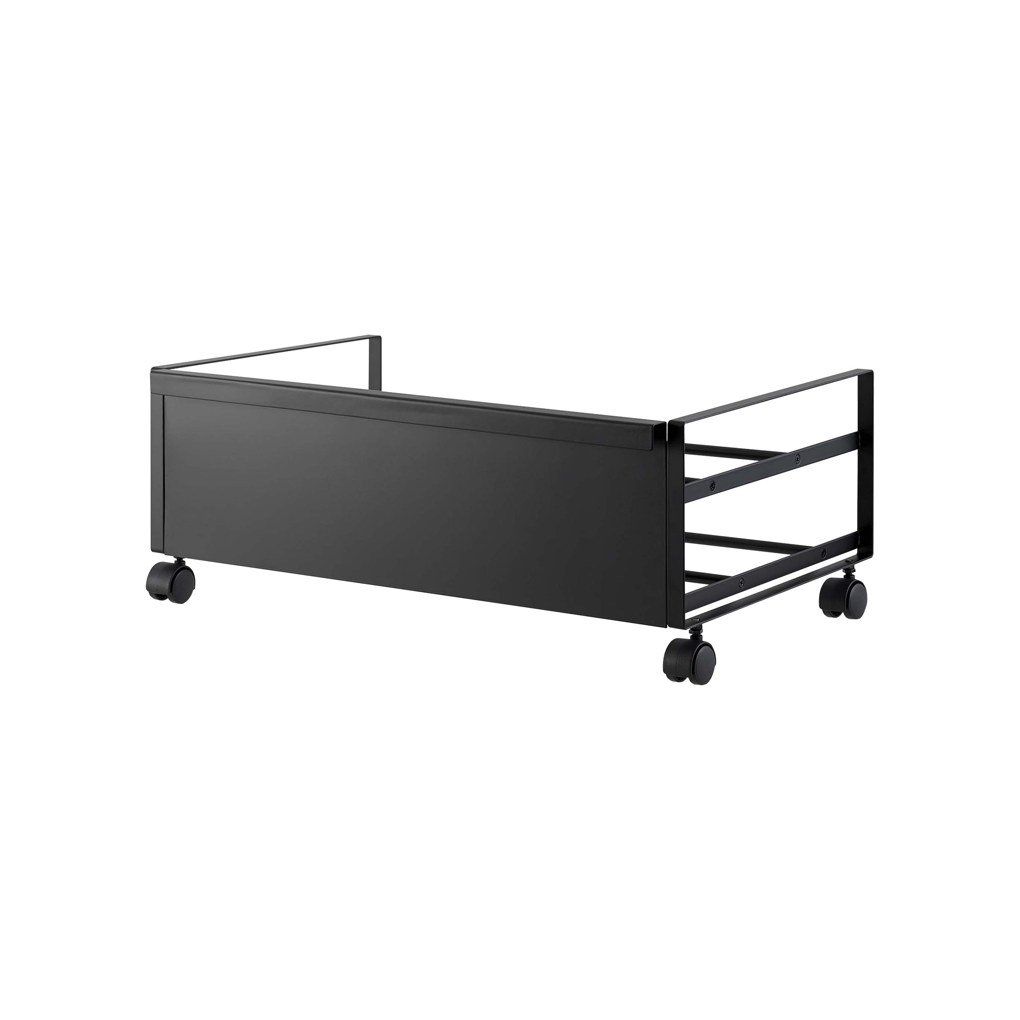 Alt View 3. Yamazaki Home - Rolling Shoe Rack (9" H)  - Steel - Black.
