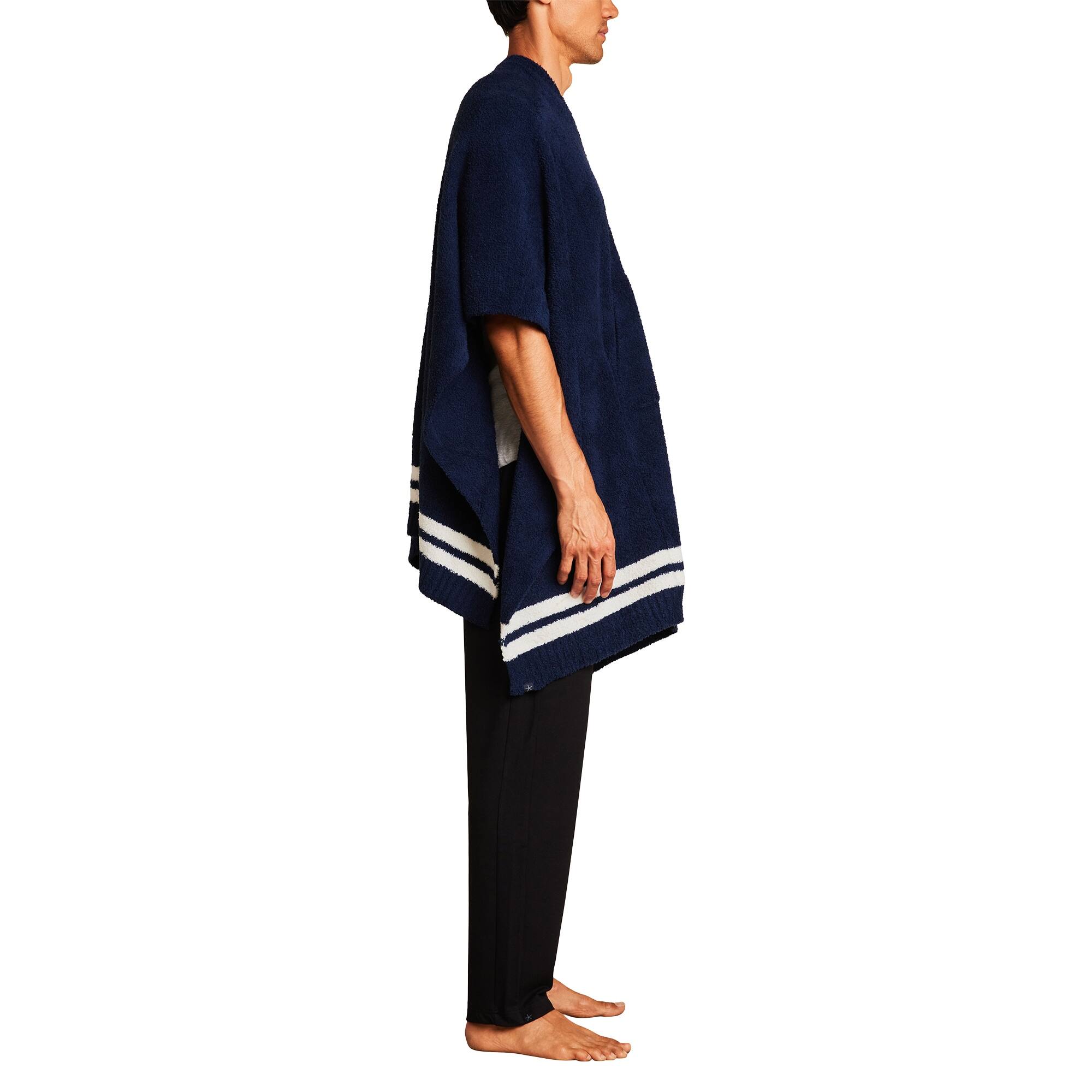 Alt View 2. Barefoot Dreams - Navy New York Yankees CozyChic 3-in-1 Poncho - Navy.