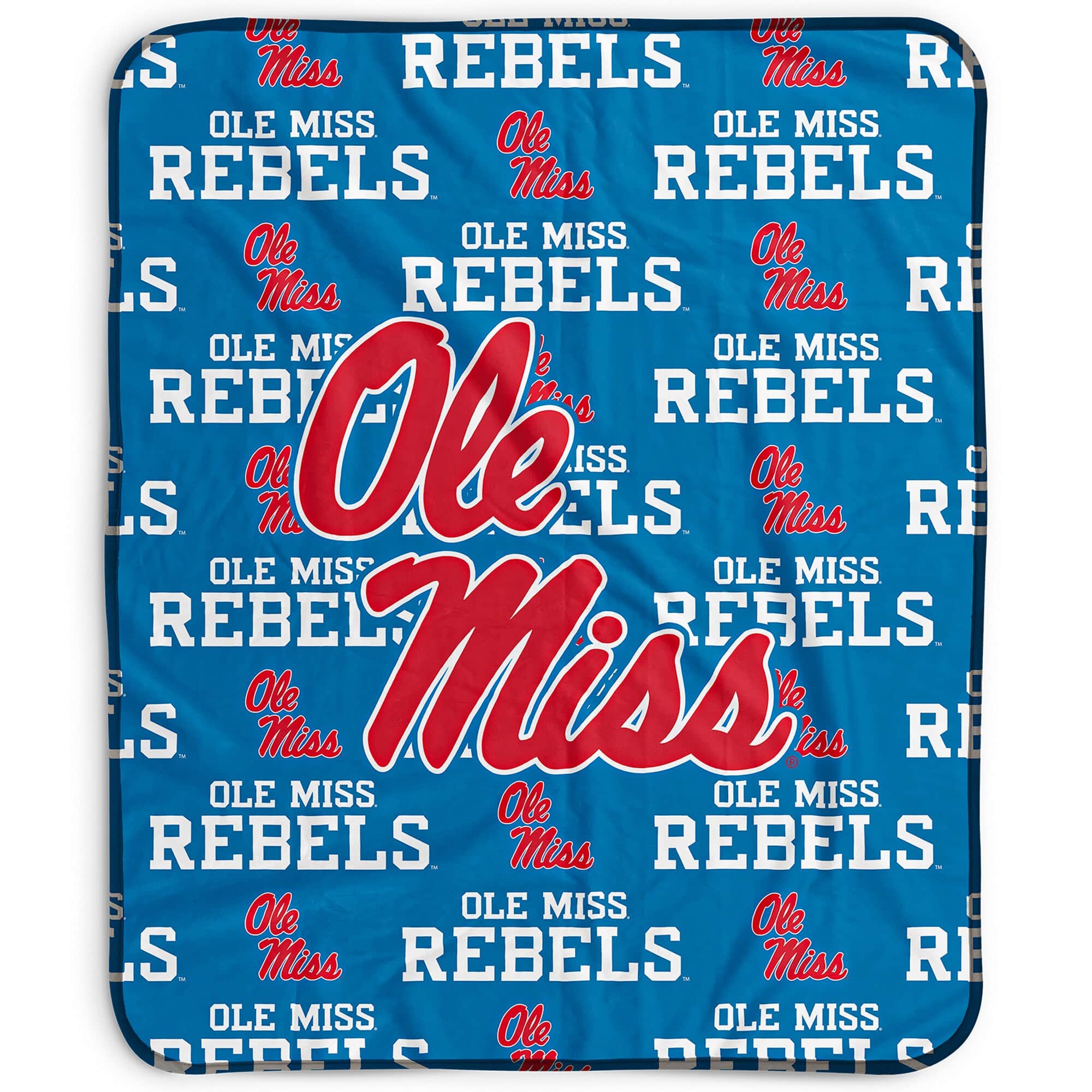 Pegasus - Ole Miss Rebels 50" x 60" Repeat Wordmark Fleece Blanket - Multicolor