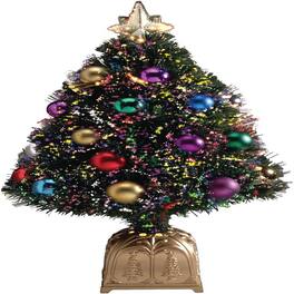 RTMB - 32" Fiber Optic Christmas Tree with Ball Ornaments - Green