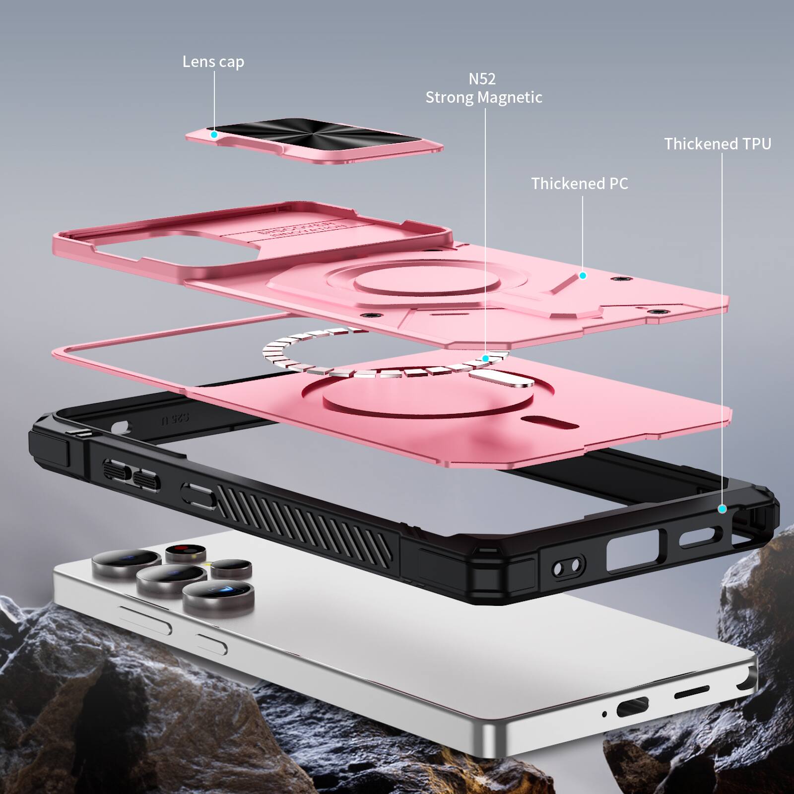 Lens cap  
N52 Strong Magnetic  
Thickened TPU  
Thickened PC  
DISCOVER YNHE  
0 923 CC
