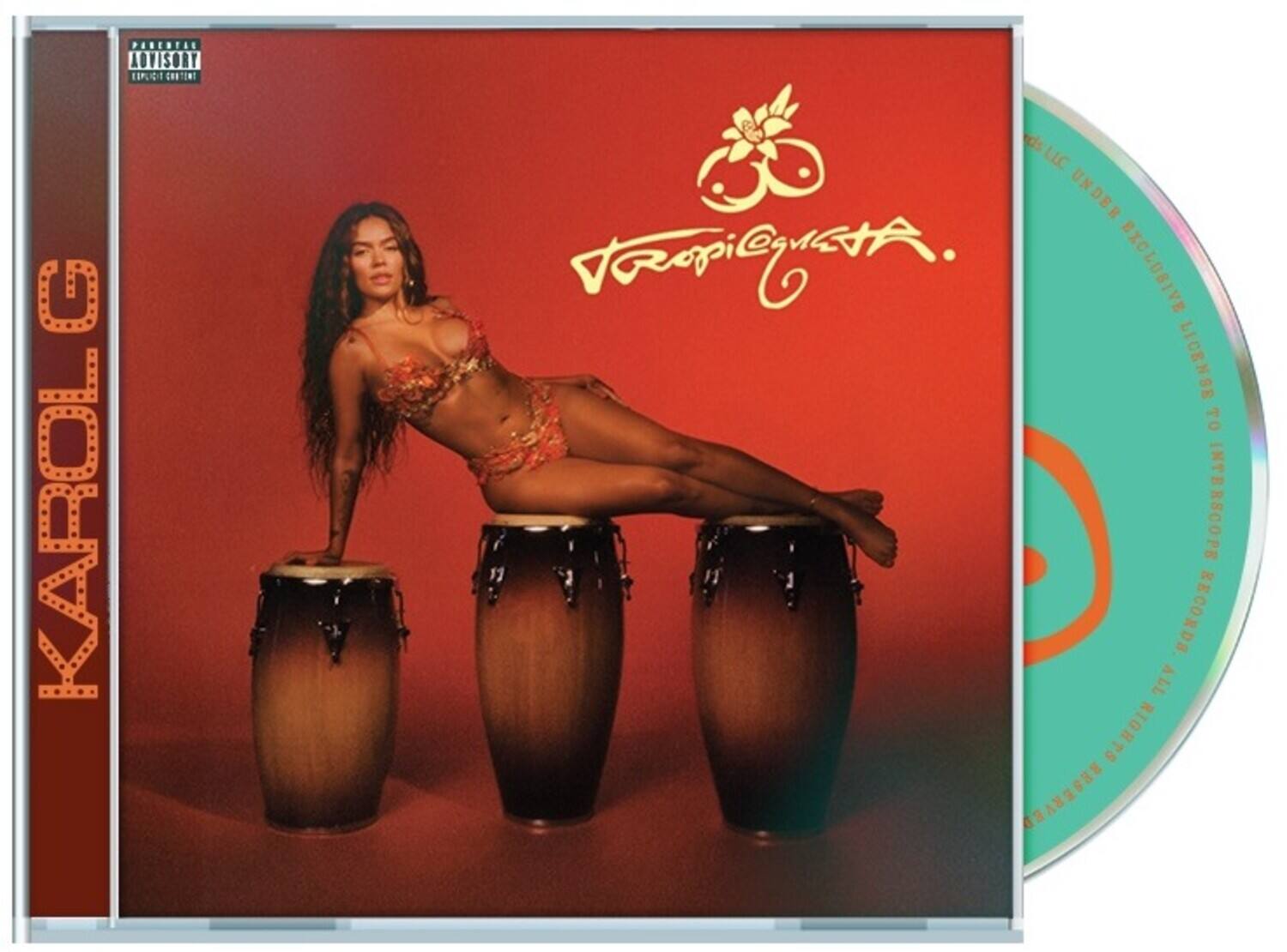 PARENTAL ADVISORY  
EXPLICIT CONTENT  

KAROL G  
TROPICANA  

EXCLUSIVE LICENSE TO INTERSCOPE RECORDS  
ALL RIGHTS RESERVED  

KAROL G