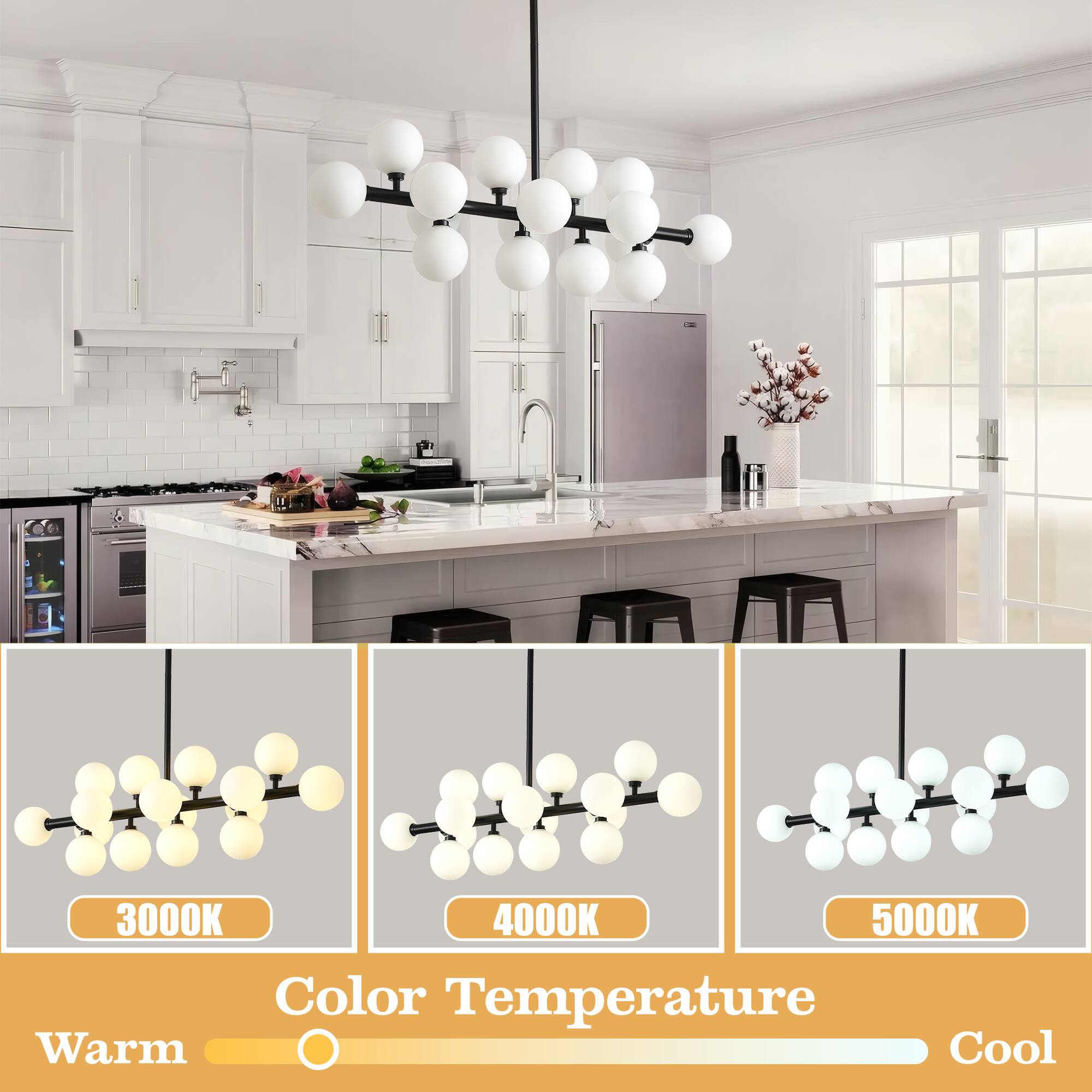 3000K 4000K 5000K  
Color Temperature  
Warm O Cool