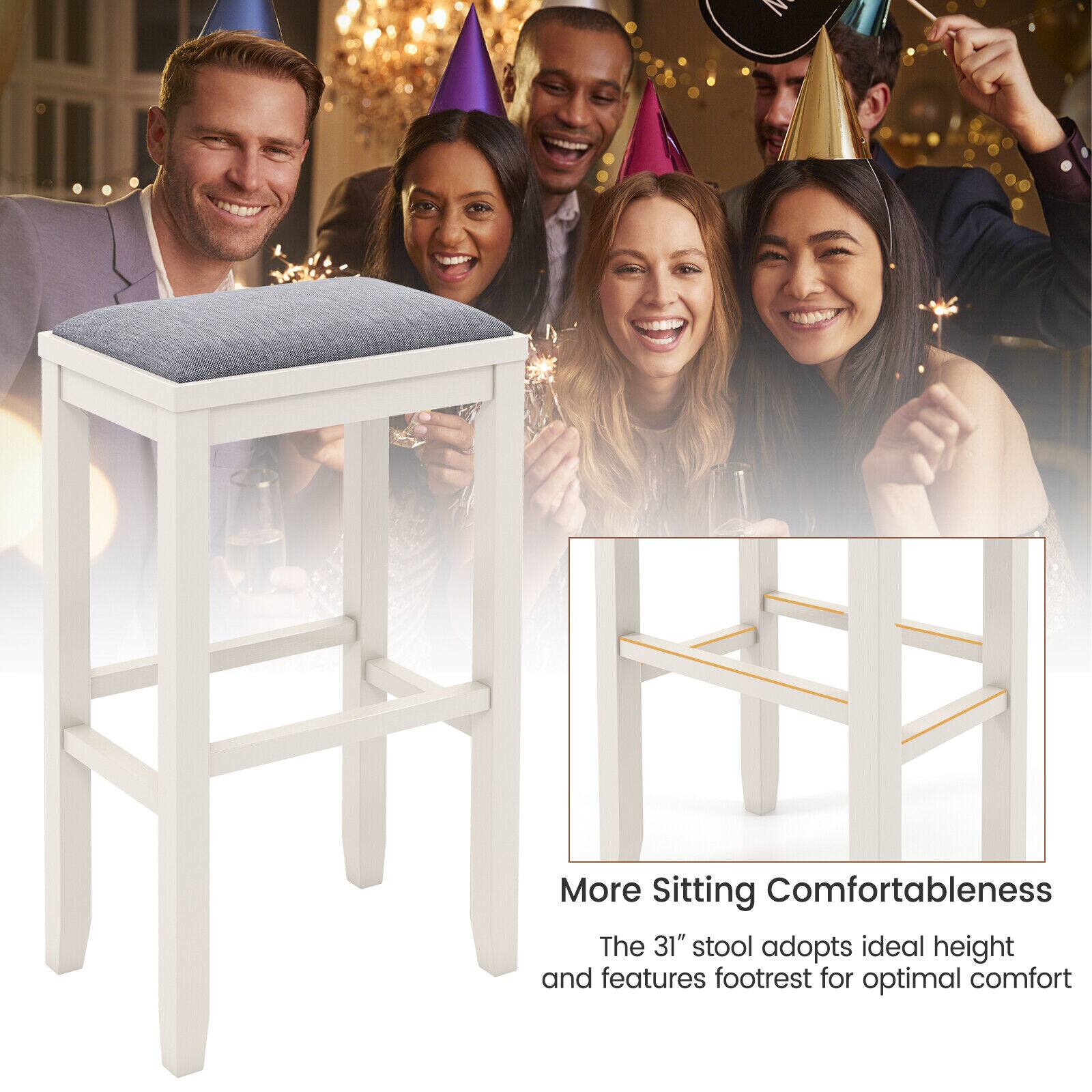 More Sitting Comfortableness
The 31" stool adopts ideal height and features footrest for optimal comfort