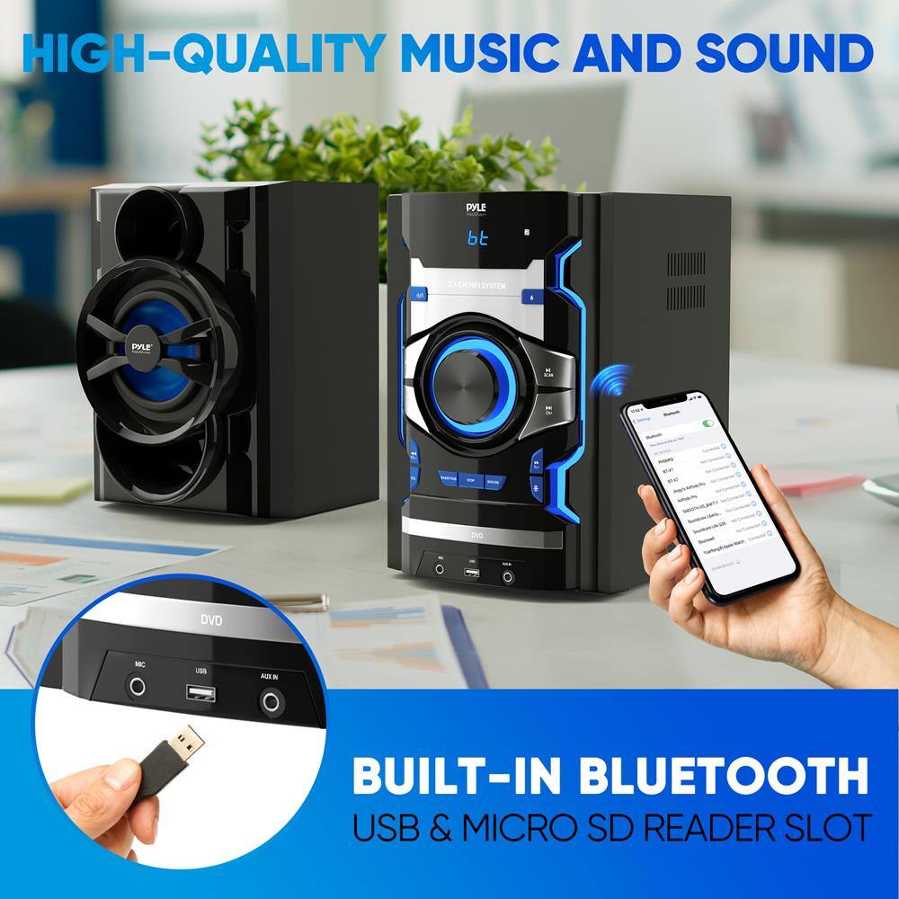 HIGH-QUALITY MUSIC AND SOUND

BUILT-IN BLUETOOTH USB & MICRO SD READER SLOT