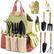 Front. Play22 - Gardening Tools Set of 10 Pieces - Complete Garden Tool Kit Comes with Bag, Gloves, Garden Tool Set with Spray Bottle - Multicolor.