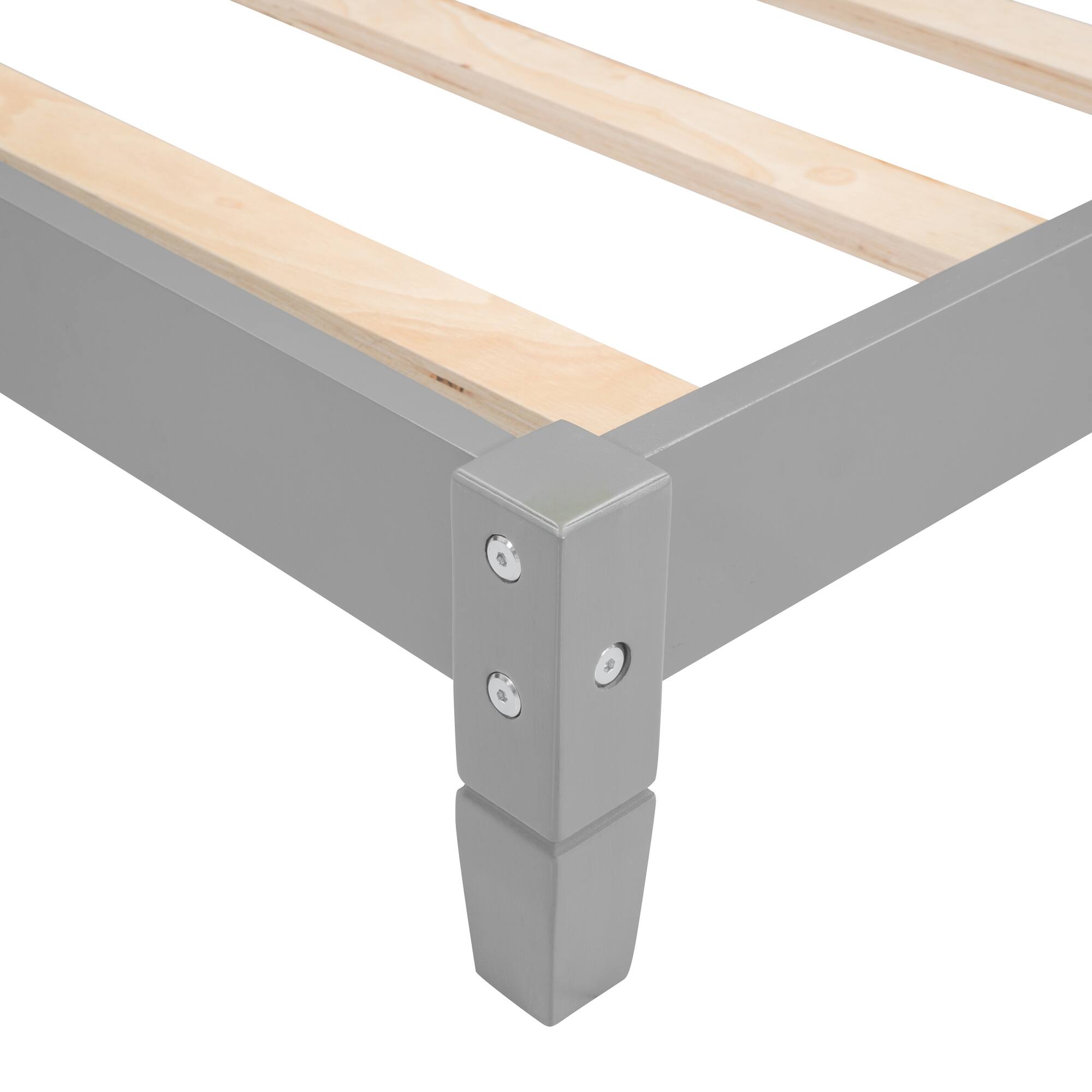 Alt View 5. Tiramisubest - Full Size Wood Daybed/Sofa Bed, Gray - Gray.