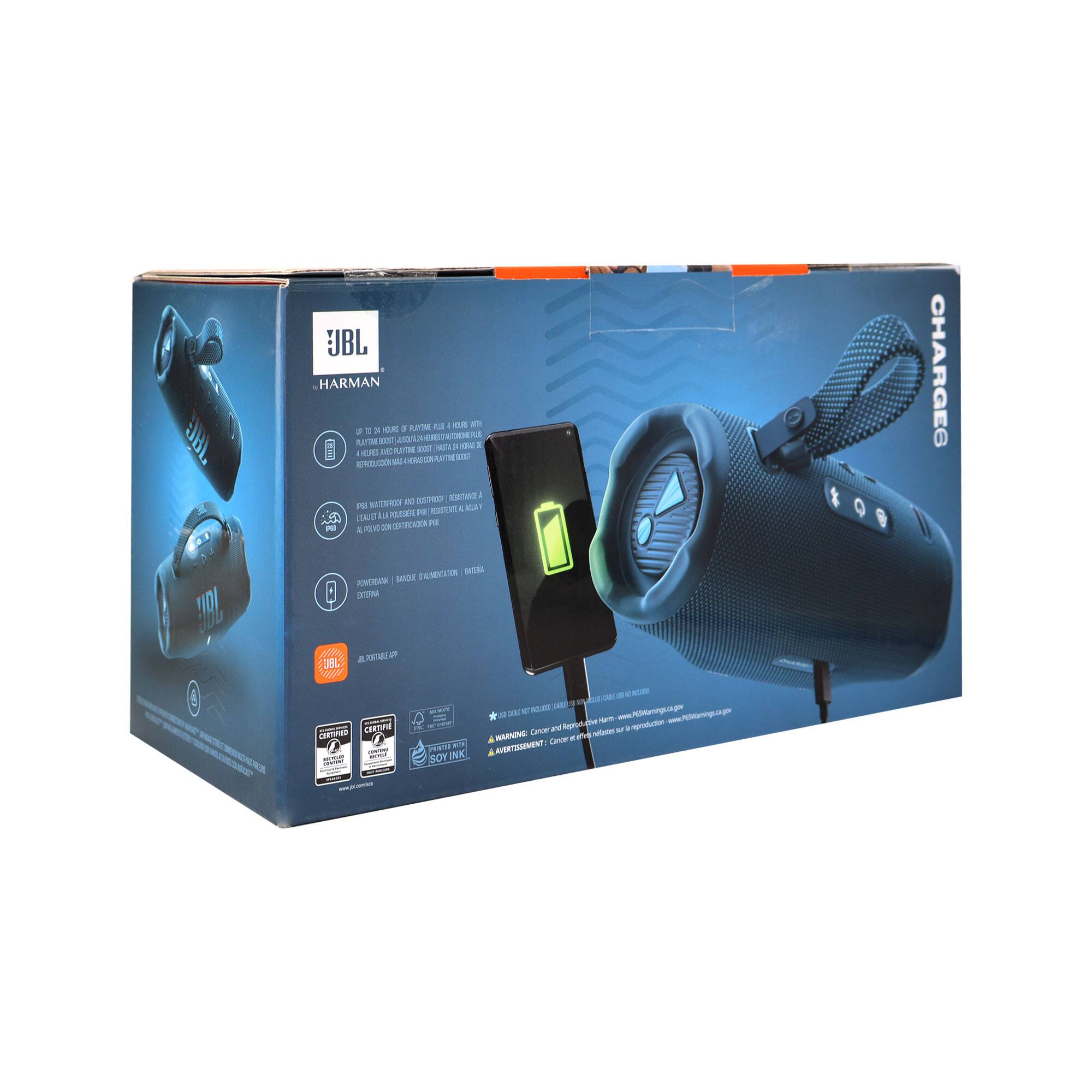 Sure, here is the corrected and grouped text from the image:

---

**JBL**  
**HARMAN**

**CHARGE 6**

- UP TO 20 HOURS OF PLAYTIME PLUS 4 USB PORTS
- IPX7 WATERPROOF AND DUSTPROOF
- 100% RECYCLED PLASTIC

**BATTERY**  
**BUILT-IN**  
**BATTERY**

**CERTIFIED**  
**RECYCLED**  
**PLASTIC**

**CERTIFIED**  
**RECYCLED**  
**PLASTIC**

**CERTIFIED**  
**RECYCLED**  
**PLASTIC**

**CERTIFIED**  
**RECYCLED**  
**PLASTIC**

**CERTIFIED**  
**RECYCLED**  
**PLASTIC**

**CERTIFIED**  
**RECYCLED**  
**PLASTIC**

**CERTIFIED**  
**RECYCLED**  
**PLASTIC**

**CERTIFIED**  
**RECYCLED**  
**PLASTIC**

**CERTIFIED**  
**RECYCLED**  
**PLASTIC**

**CERTIFIED**  
**RECYCLED**  
**