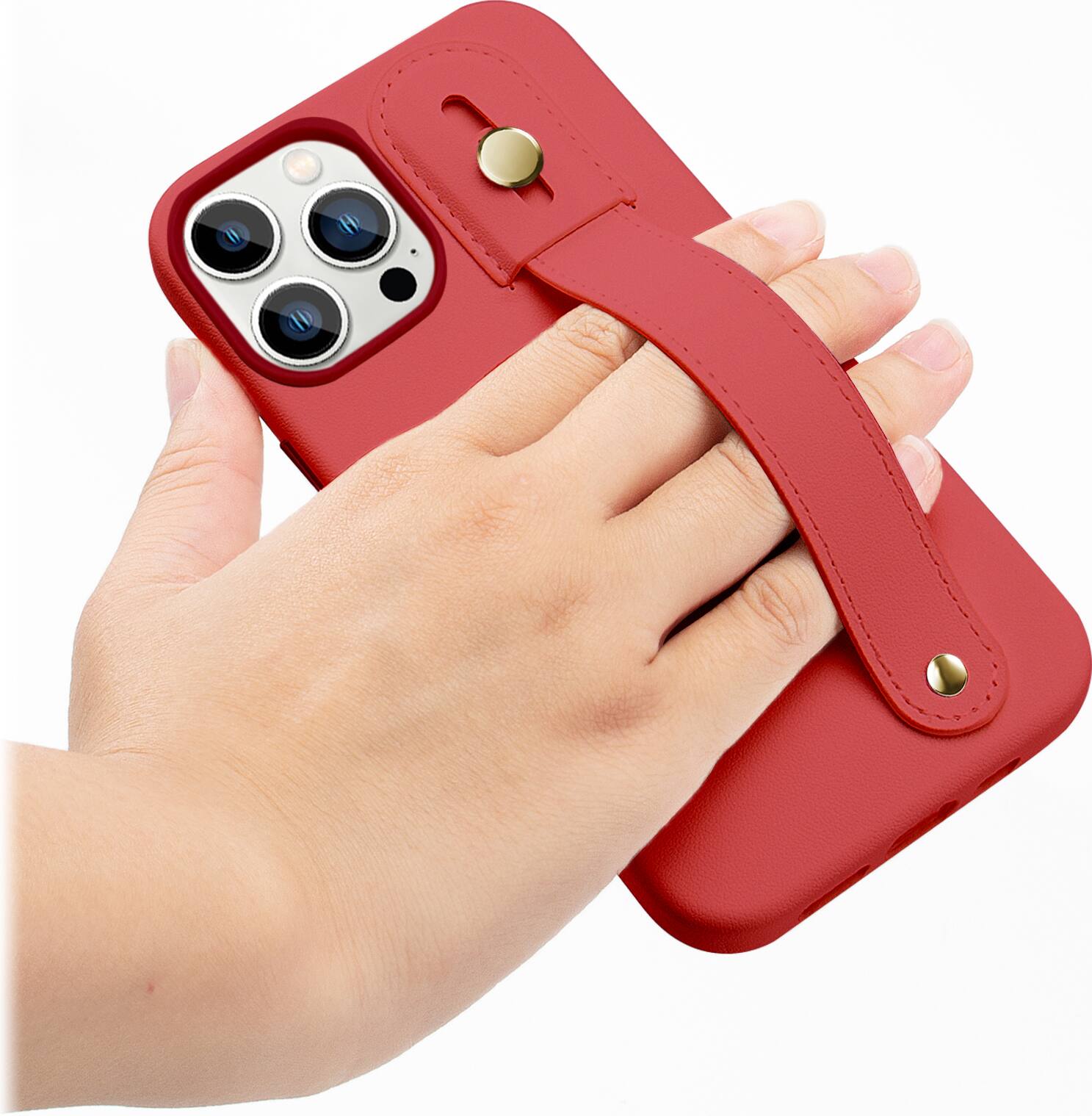 Alt View 18. SaharaCase - FingerGrip Series Case for Apple iPhone 14 Pro Max - Red.
