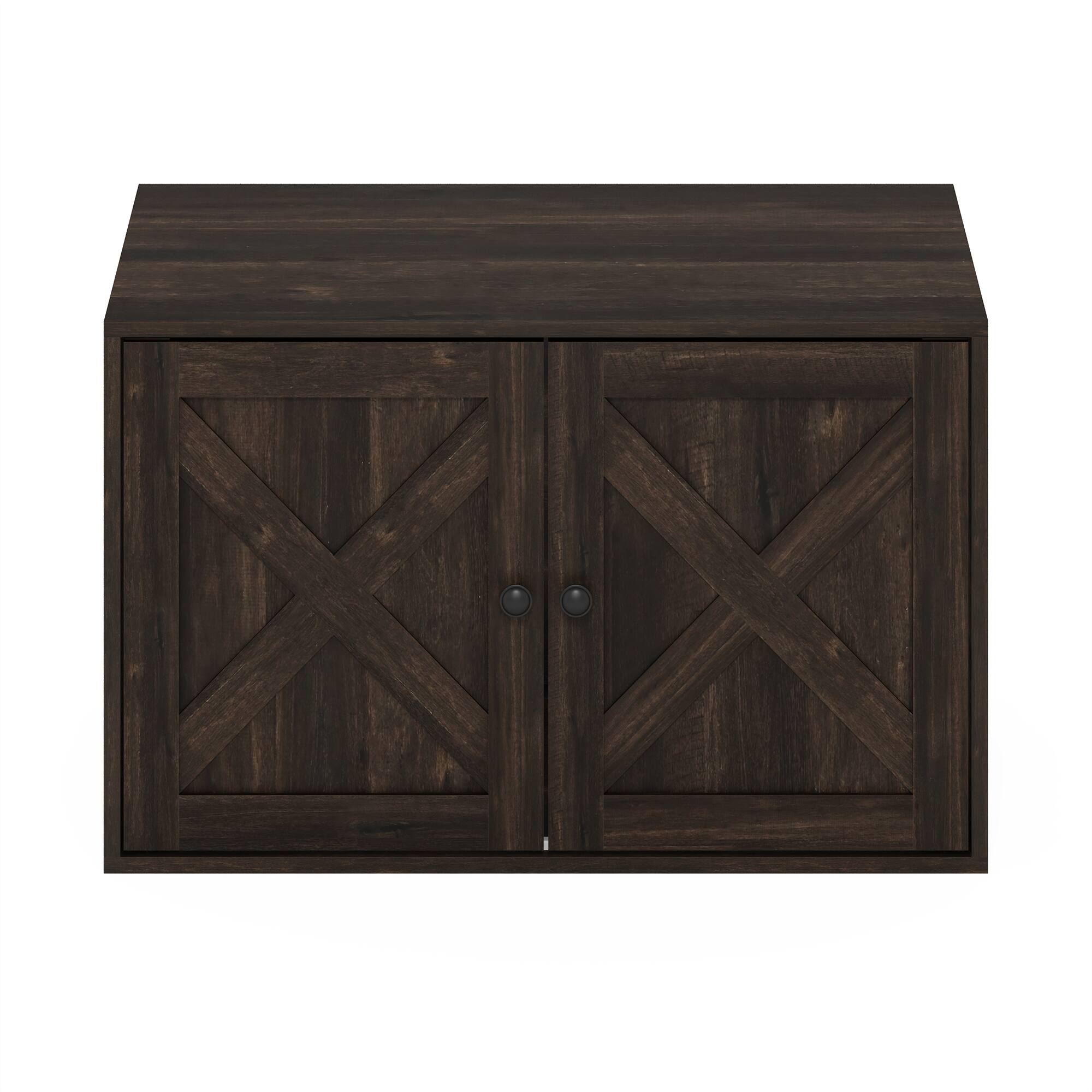 Alt View 2. Furinno - Peli Farmhouse Cat Litter Box Enclosure - Ebony.