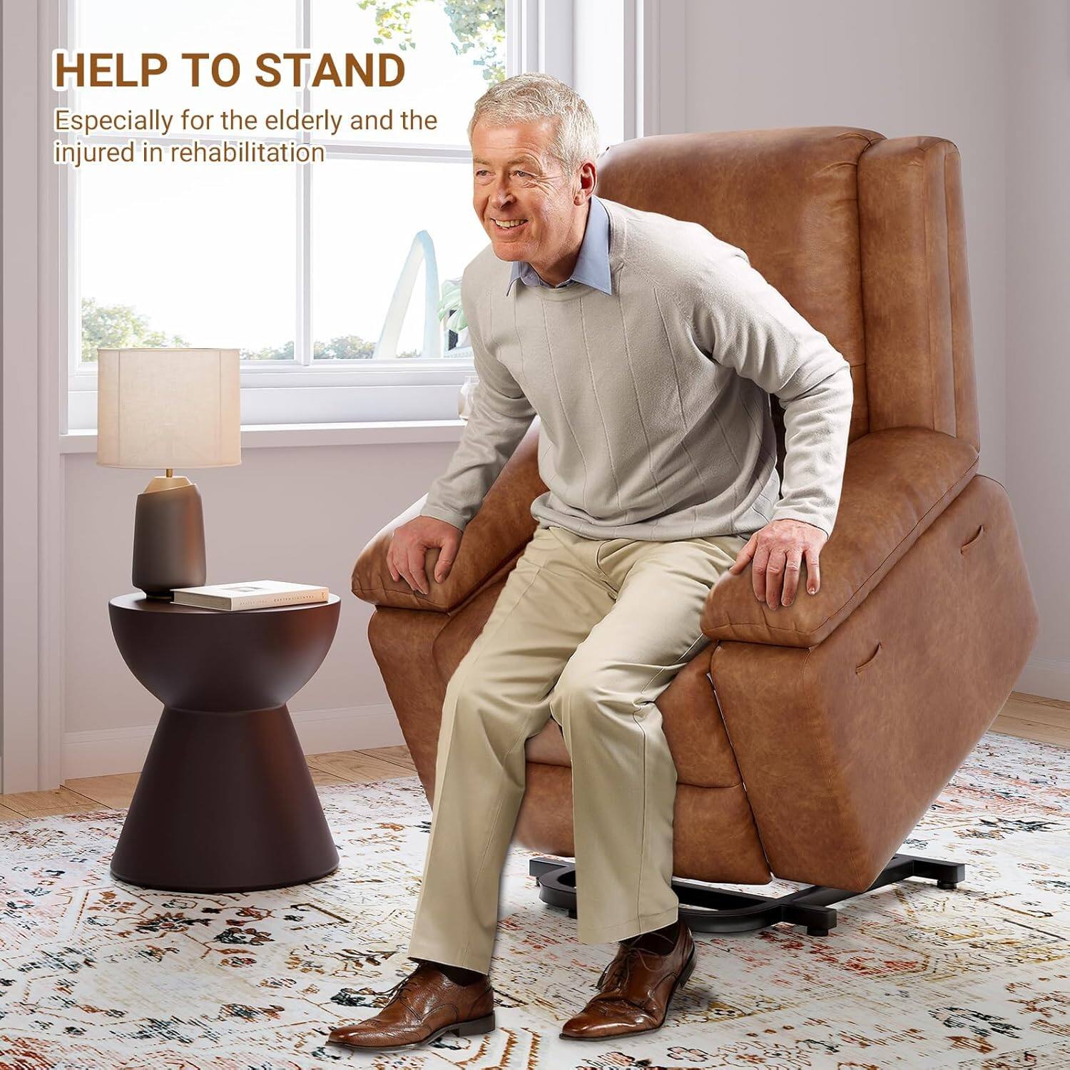 HELP TO STAND  
Especially for the elderly and the injured in rehabilitation