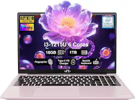 NIMO - 15.6" IPS FHD-Laptop Intel 6 Cores i3-1215U 16GB RAM 1TB SSD 4.4GHz - Rose Gold