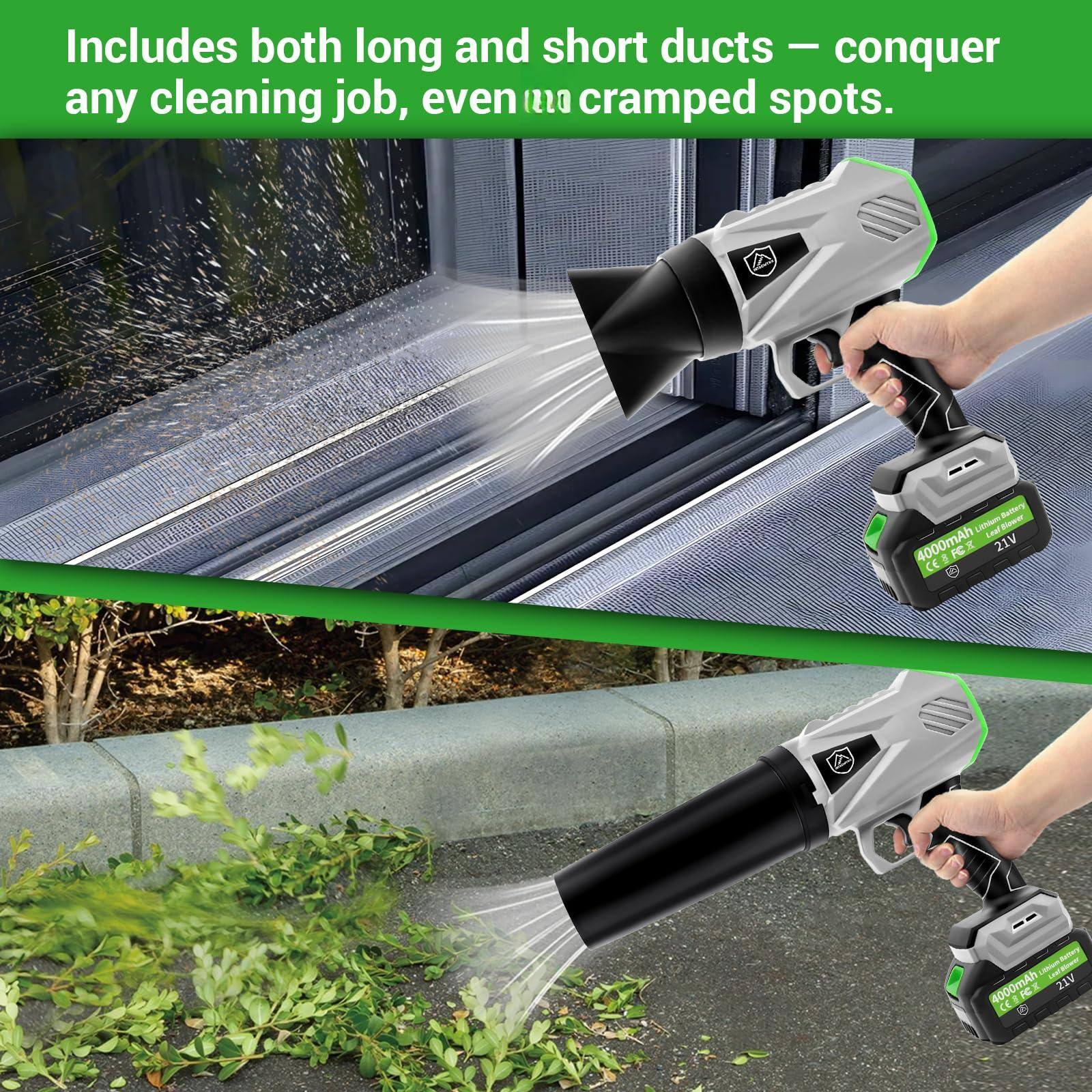 Includes both long and short ducts — conquer any cleaning job, even cramped spots.