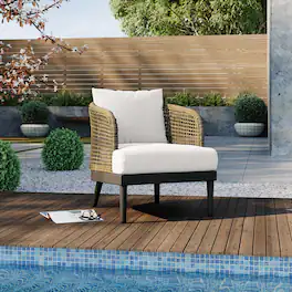 Meadow Outdoor Patio Armchair by Modway - Natural White