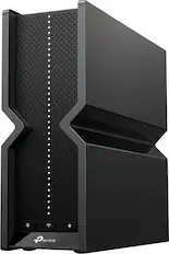 Front. TP-Link - BE15000 Tri-Band Wi-Fi 7 Router - Black.