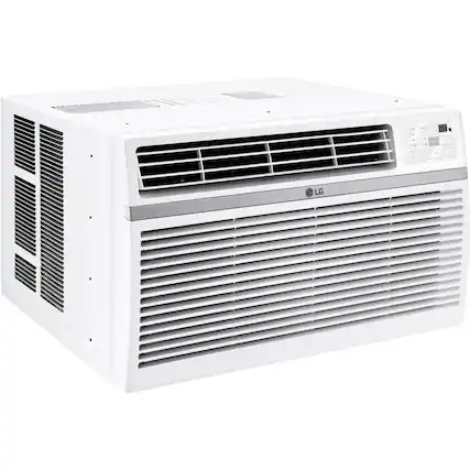 Front. LG - 24,500 BTU 230V Window Air Conditioner - White.