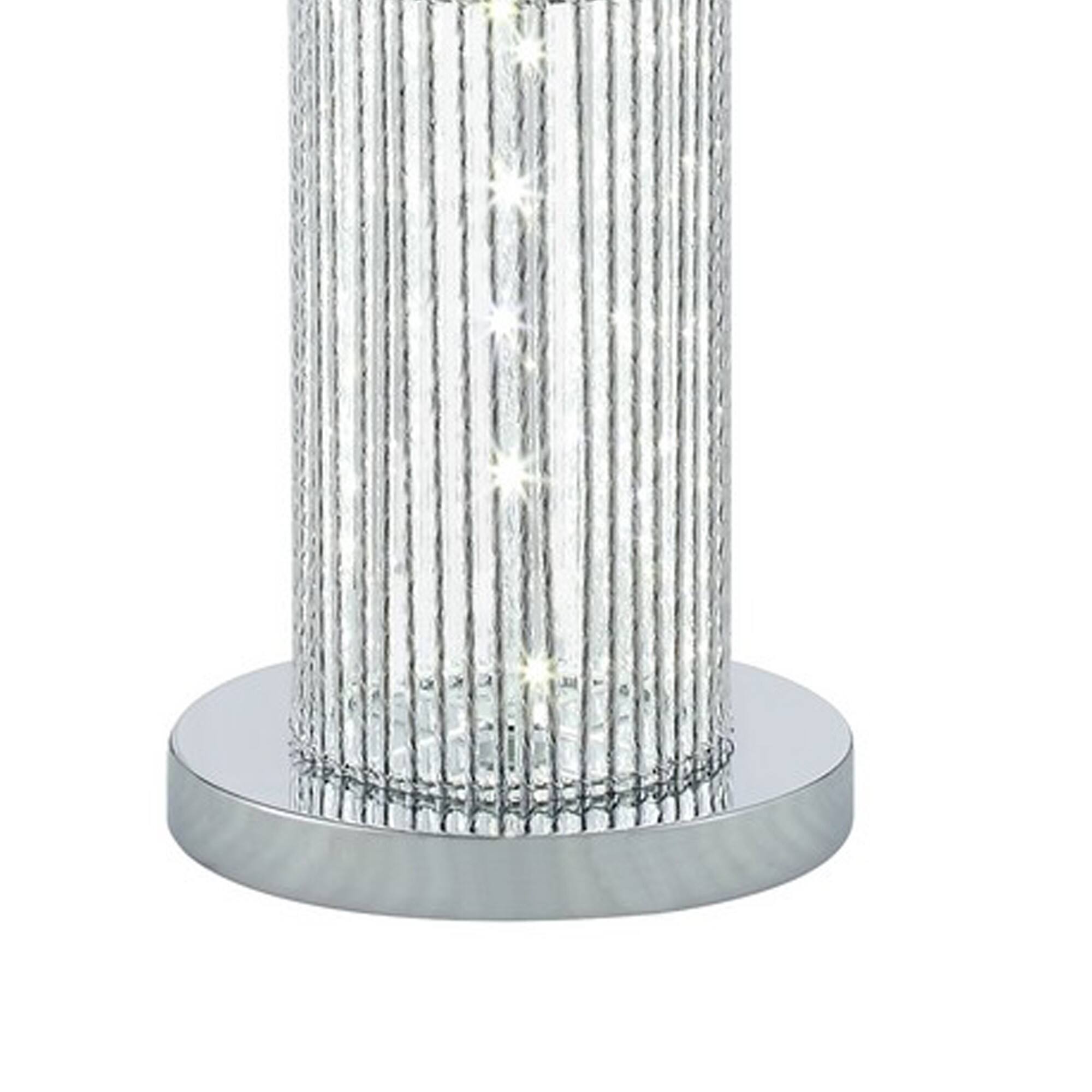 Back. Manhattan Lane - Jin 57 Inch Floor Lamp, Drum Fabric Shade, Modern Round Base.