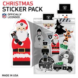 Fan Creations - Las Vegas Raiders Holiday Sticker Set - Multicolor